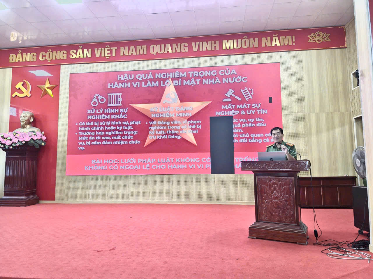 Phòng An ninh chính trị nội bộ: Tập huấn Luật Bảo vệ bí mật nhà nước năm 2026 tại xã Lạc Phượng